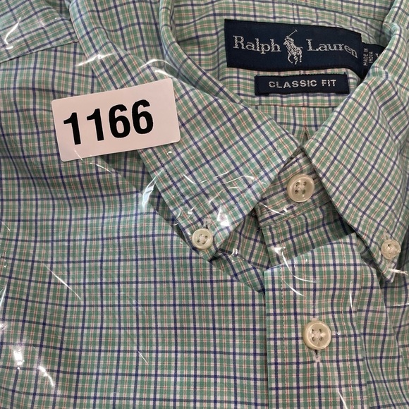 Ralph Lauren Men’s Shirt Size XL Green Blue Button Down Short Sleeve Logo Casual - Picture 6 of 6
